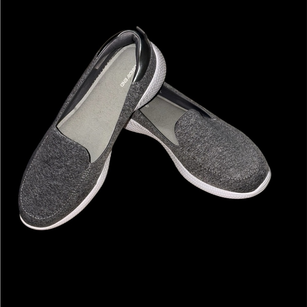 Lands' End Women's Gray Slip-On Flats